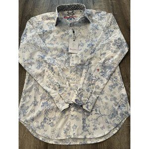 Robert Graham RG1025 Floral Pattern Long Sleeve